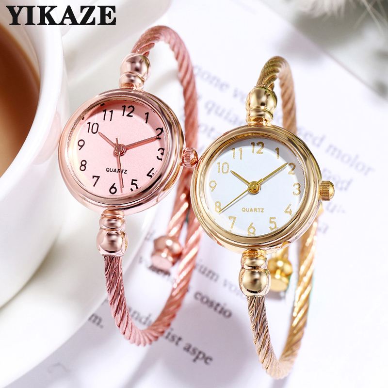 Jewelry Watches Vintage - YIKAZE Women Watches Small Gold Bangle