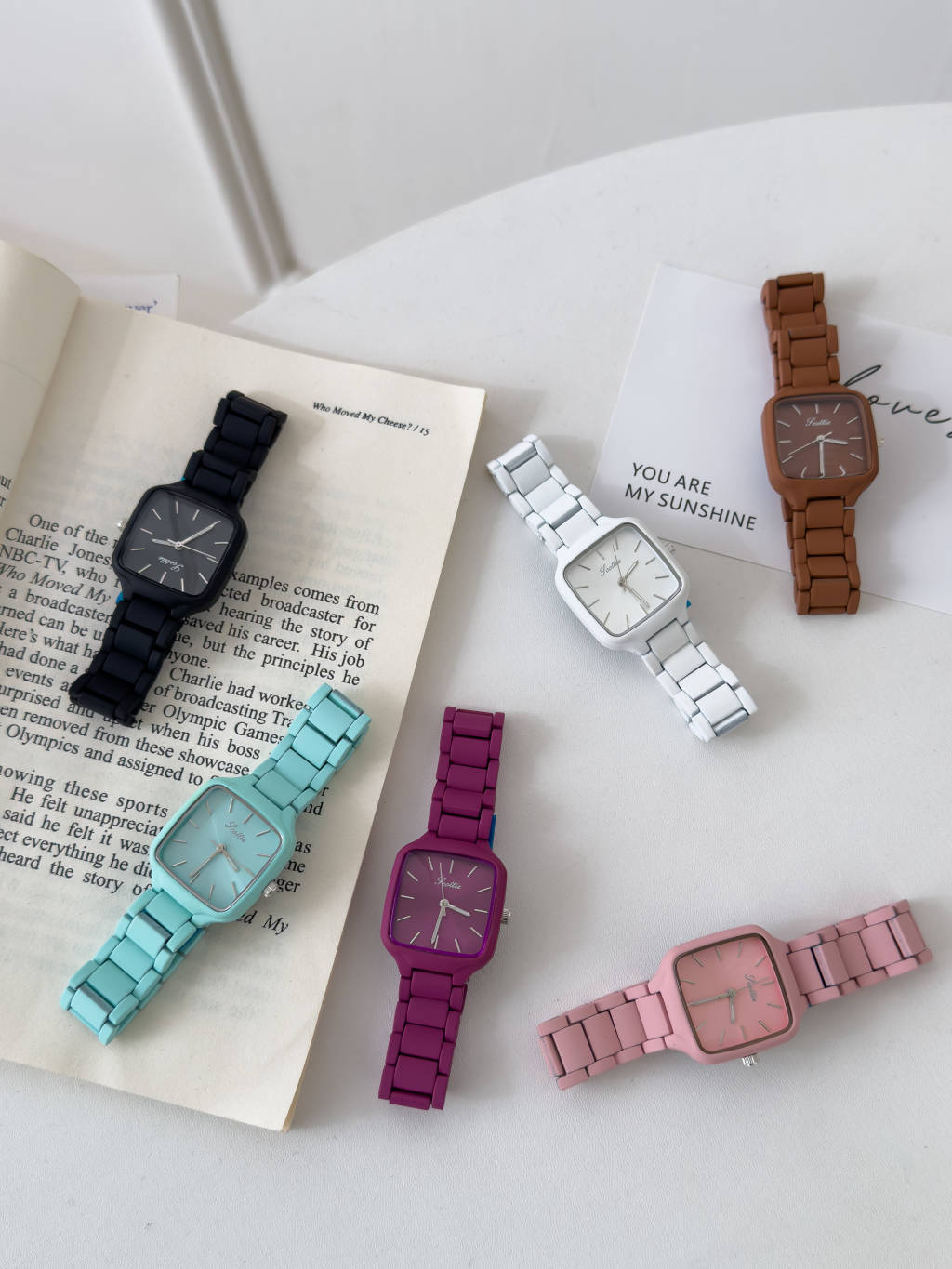 Jewelry Watches Luxury - Fashion temperament minimalist luxury Square Color-Block