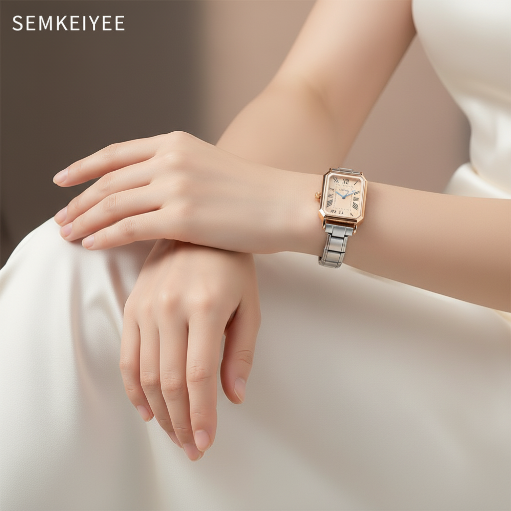 Jewelry Watches Vintage - Elegant Women's Rectangle Watch with Roman