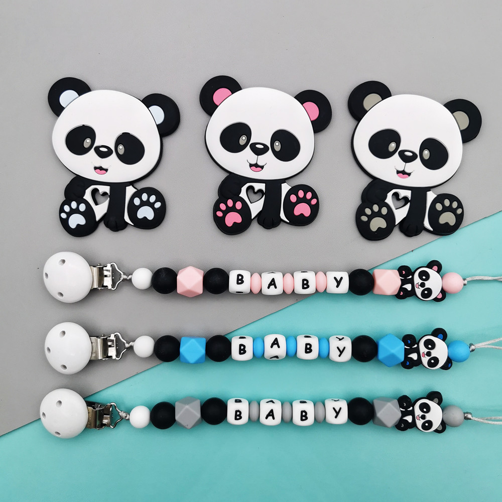 Engraved Name Necklace - Panda Customized English Silicone Letter Name