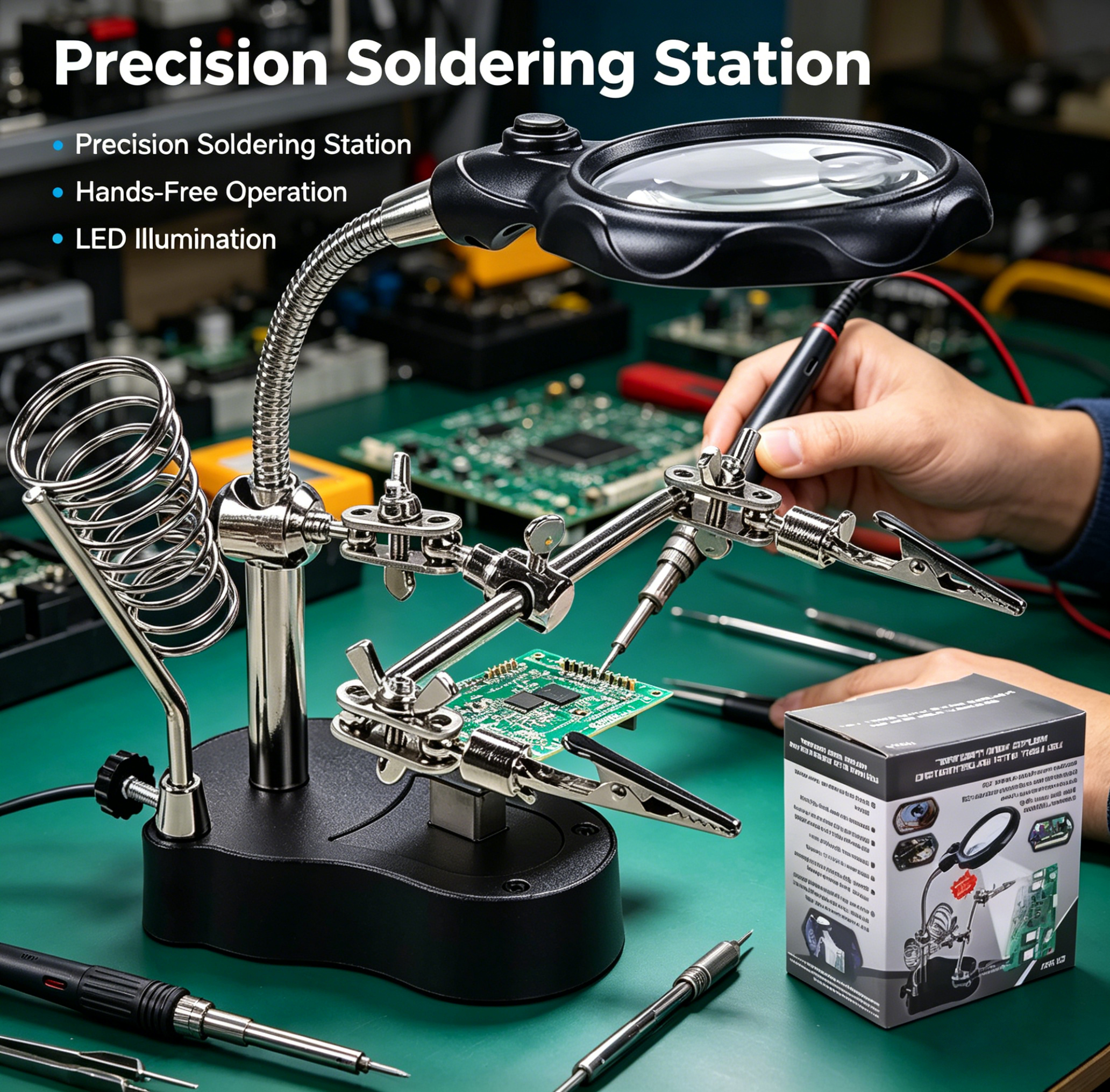 Jewelry Watches Repair - Helping Hands Soldering Station with LED