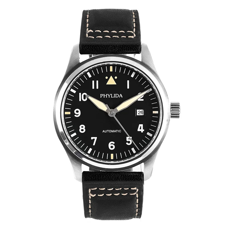 Leather Bracelet - PHYLIDA 42mm Spitfire Pilot’s Automatic Watch