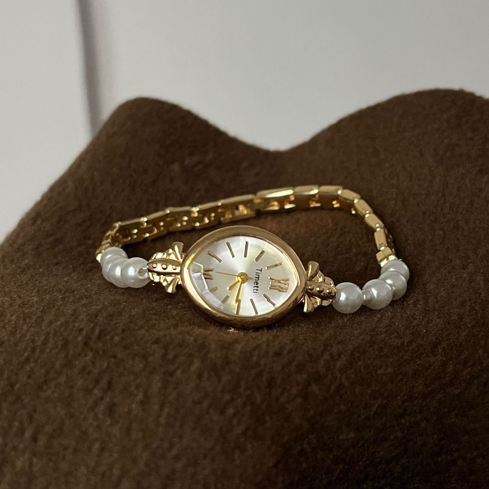 Jewelry Watches Vintage - Fashion Pearl Bracelet Watches Elegant Luxury