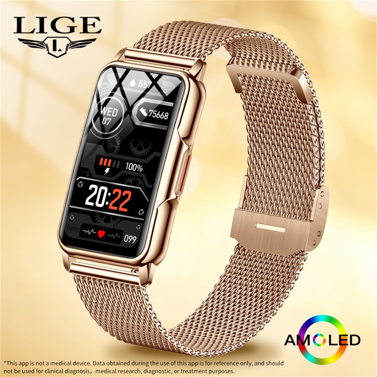 Smartwatch - LIGE Smart Watch Men Women Fitness