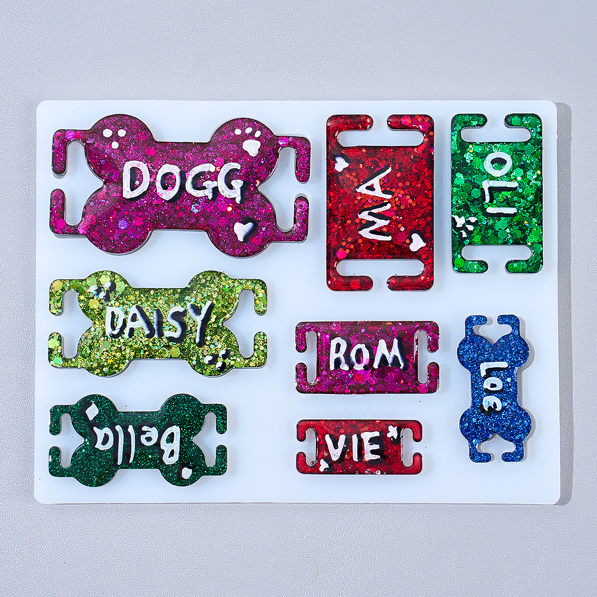 DIY Cat Dog ID Tag Silicone Mo - огляд і ціна Engraved Name Necklace