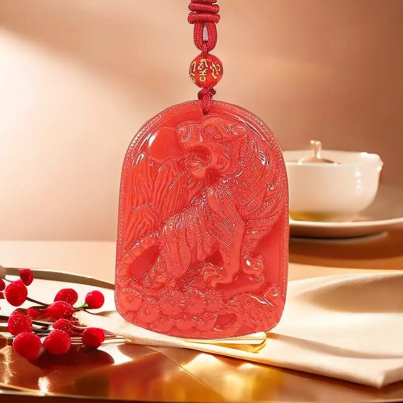 Red Jade Tiger Pendant Pendant - огляд і ціна Luxury Gifts Jewelry & Watches Namfleg Mostar