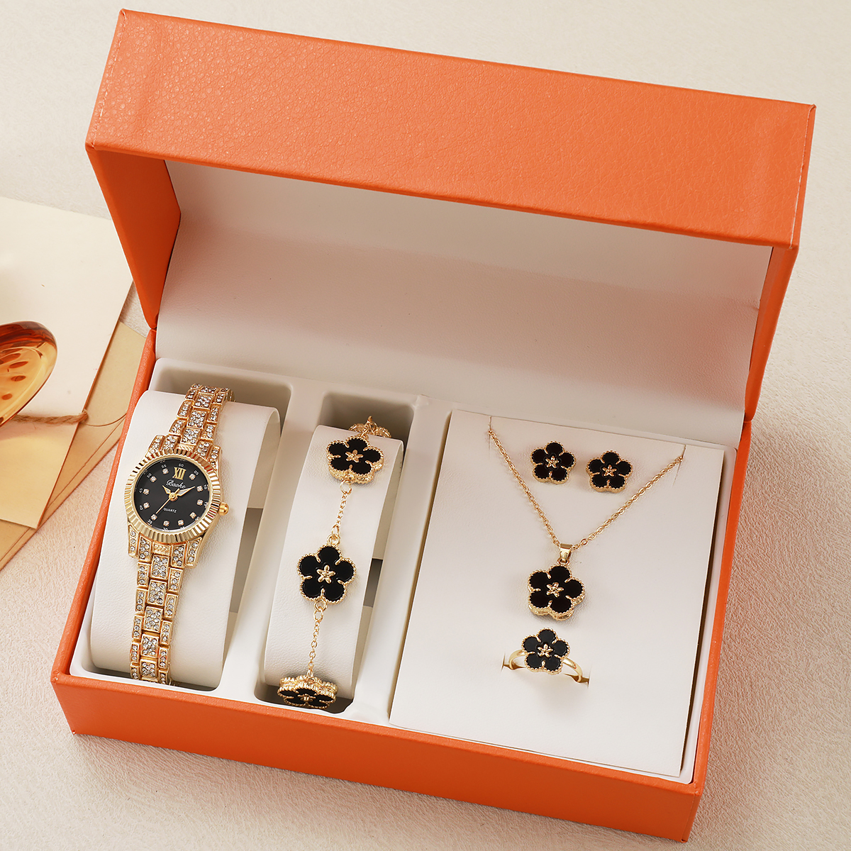 Luxury Gold Crystal Watch Blac - огляд і ціна Jewelry Watches Luxury