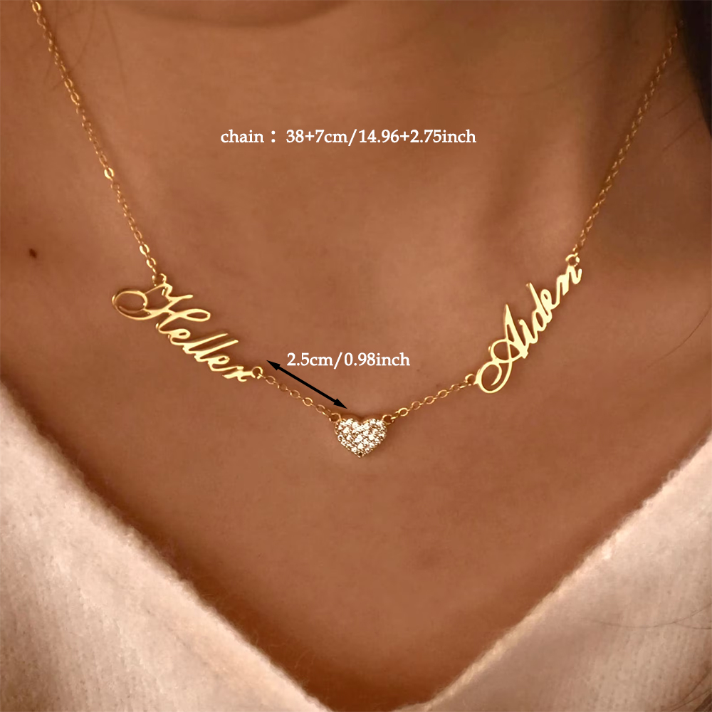 Custom Two Name Necklace For W - огляд і ціна Engraved Name Necklace