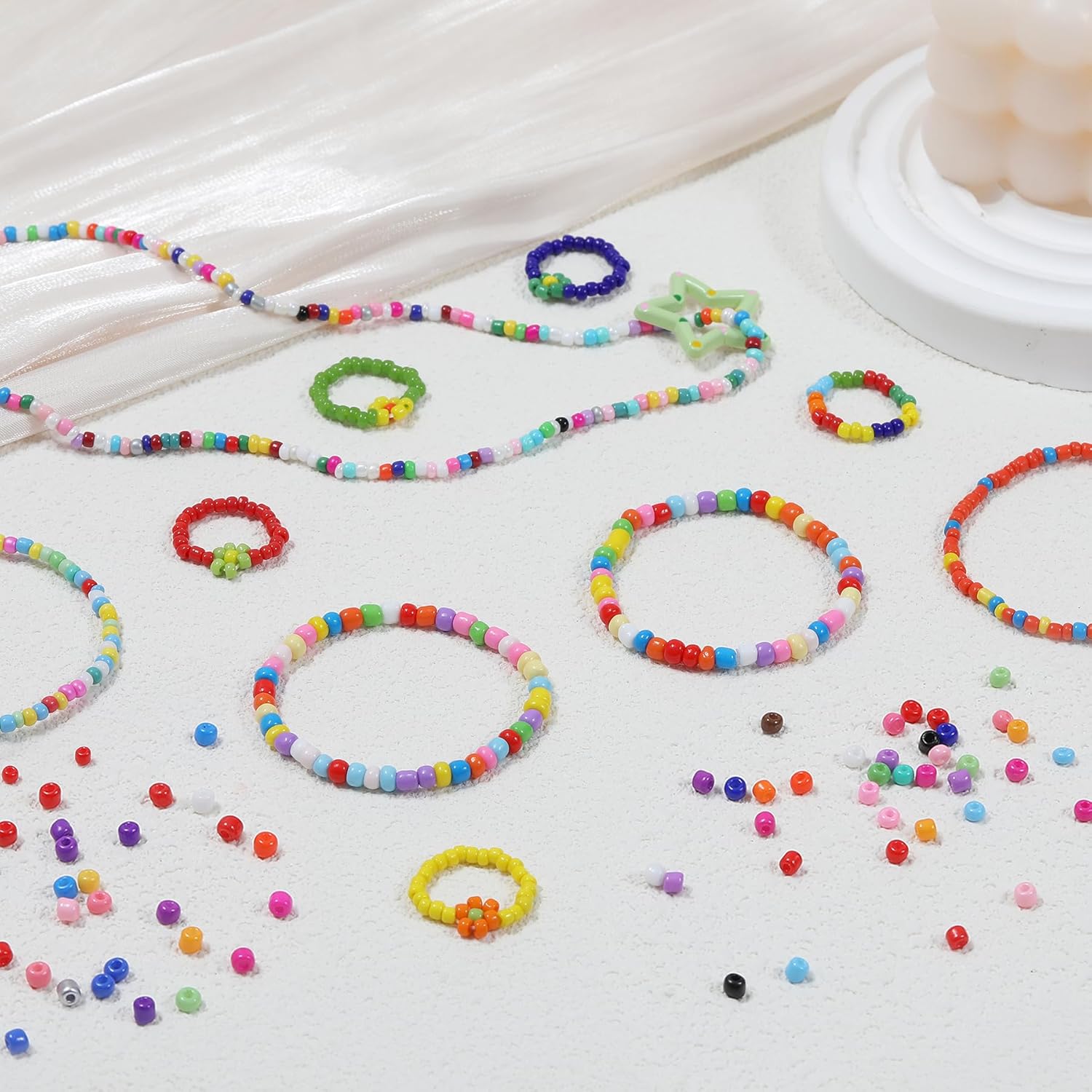 28 colors of 3mm seed beads, 7 - огляд і ціна Fine Jewelry & Watches Photos