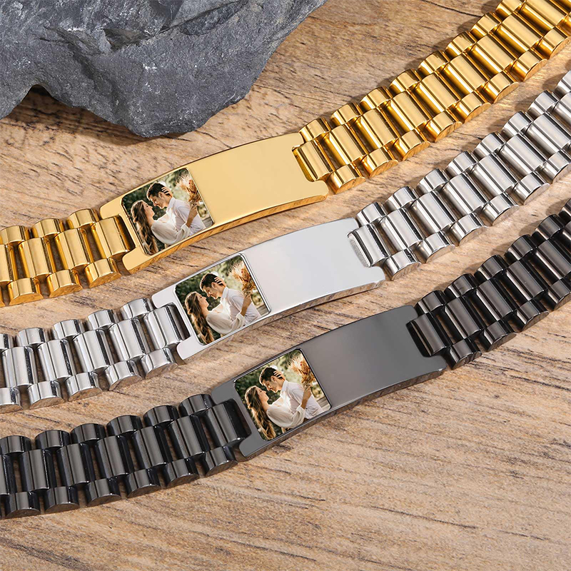 Custom Picture Text Bracelet W - огляд і ціна Jewelry Watches Men