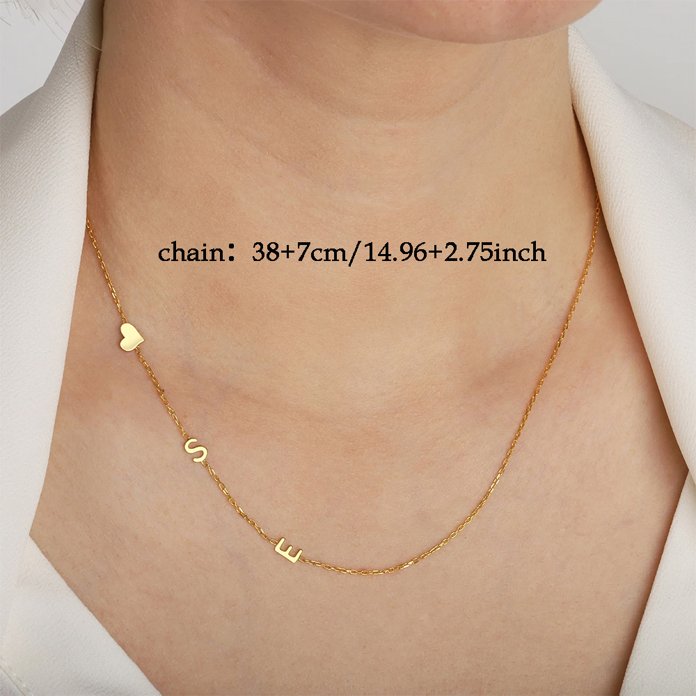 Custom Heart Sideways Letter I - огляд і ціна Engraved Name Necklace
