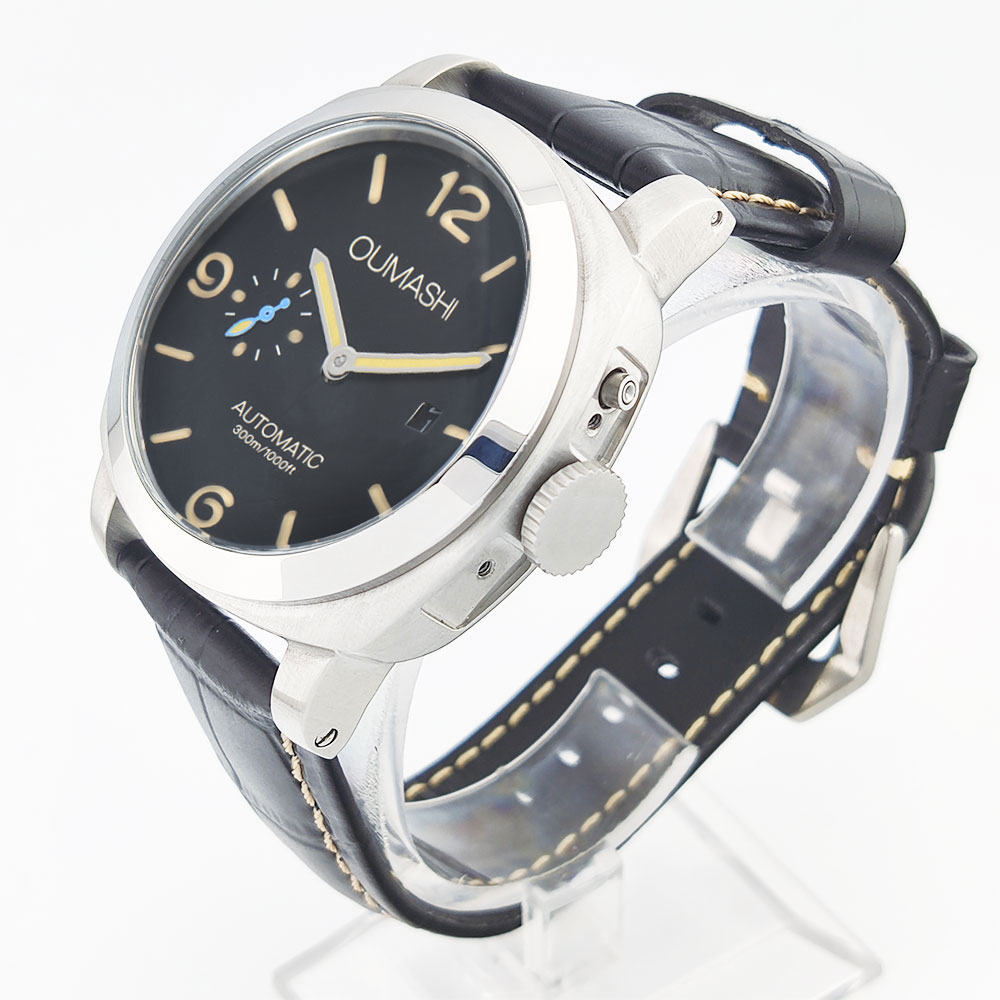 44mm Men's watch Seagull st255 - огляд і ціна Leather Bracelet