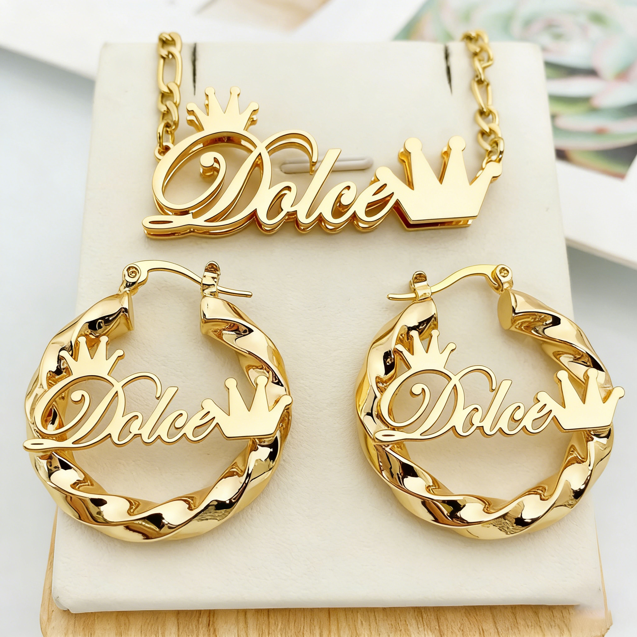 DUOYING Custom Name Jewelry Se - огляд і ціна Engraved Name Necklace