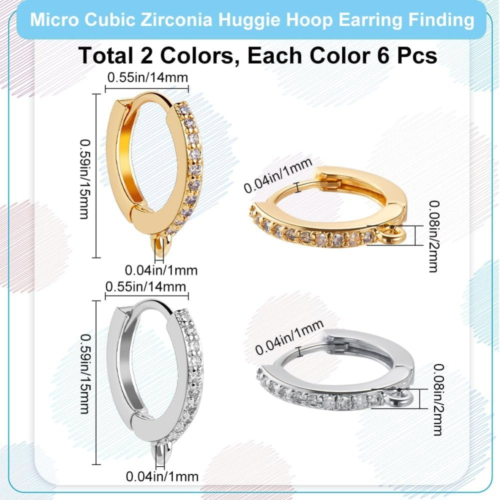 1 Box 12Pcs Round Leverback Ho - огляд і ціна Gold Plated Ring