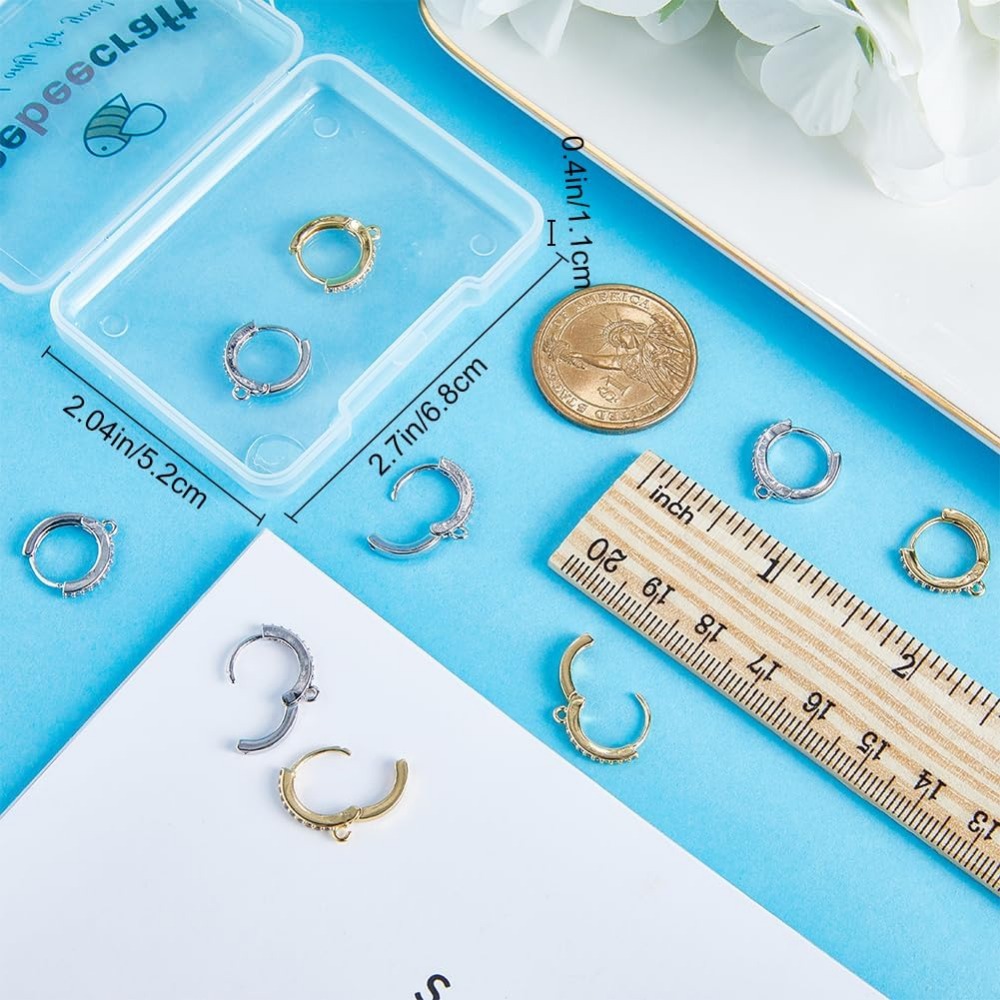1 Box 12Pcs Round Leverback Ho - огляд і ціна Gold Plated Ring