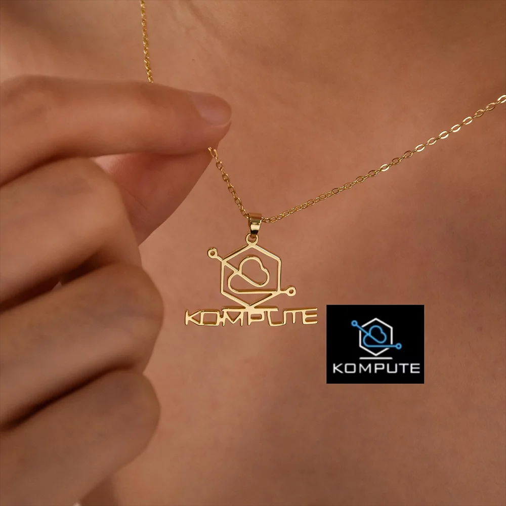 Custom Company Logo Necklace P - огляд і ціна Engraved Name Necklace
