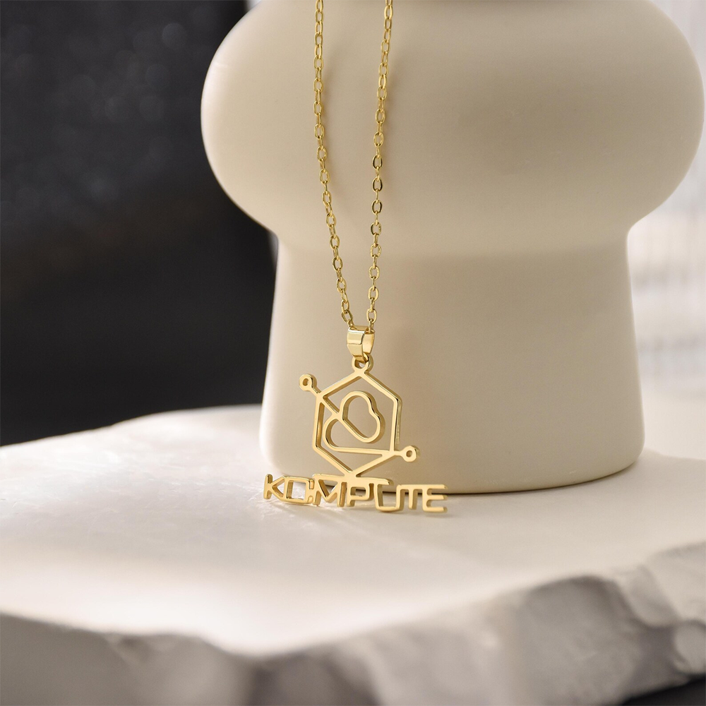 Custom Company Logo Necklace P - огляд і ціна Engraved Name Necklace