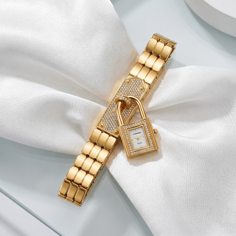 Gold Lock-Shaped Women's Watch - огляд і ціна Jewelry Watches Luxury