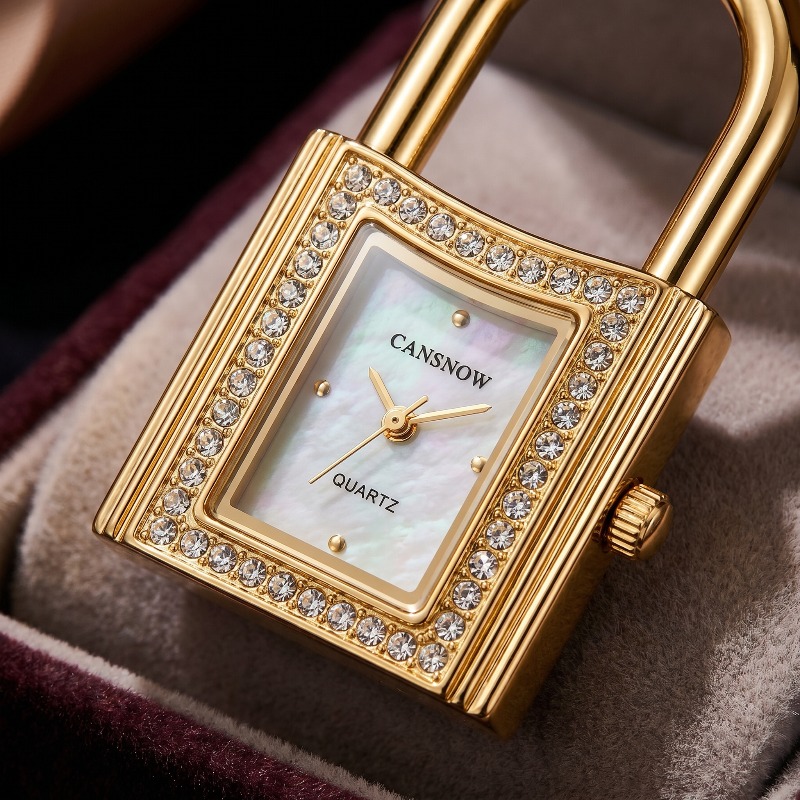 Gold Lock-Shaped Women's Watch - огляд і ціна Jewelry Watches Luxury