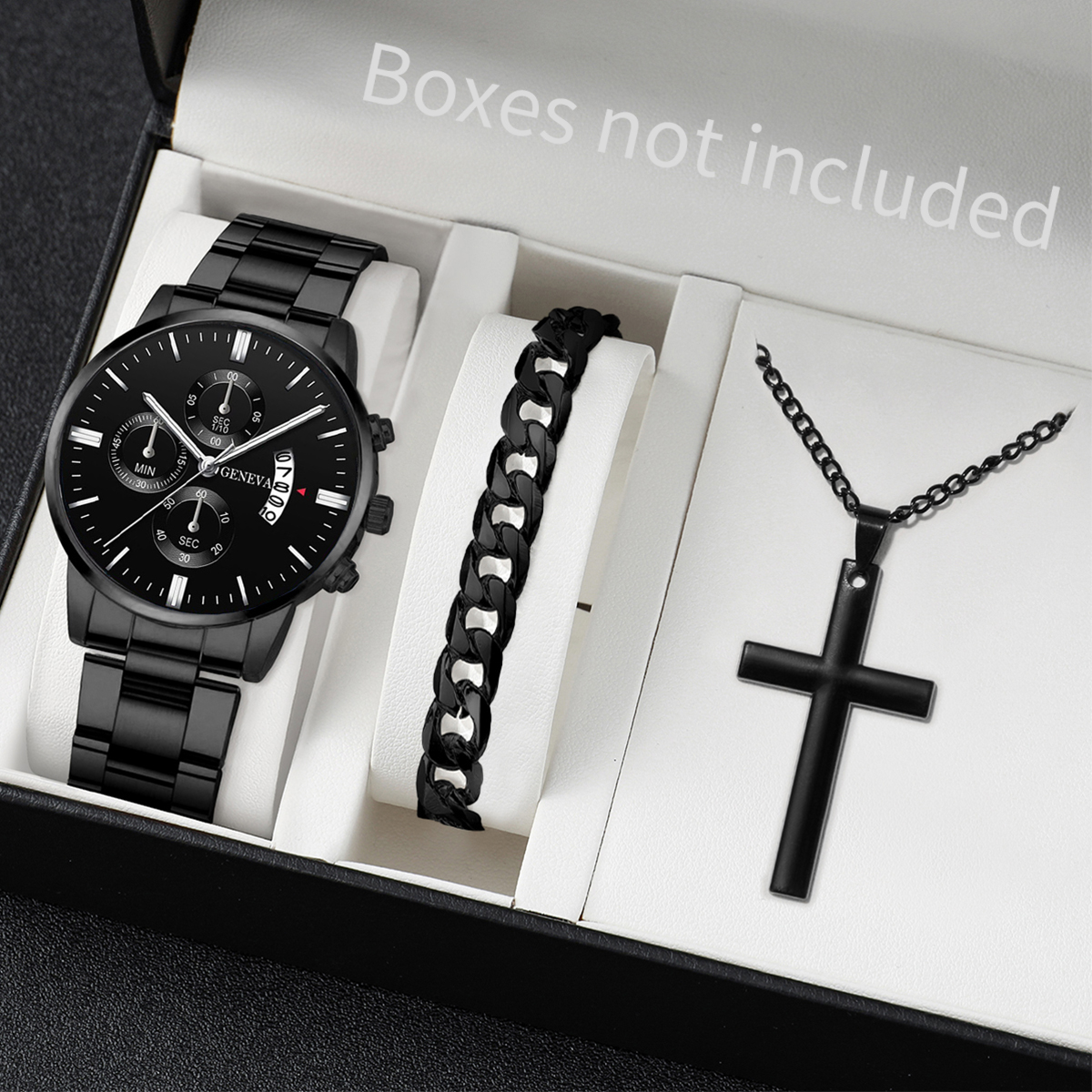3PCS Fashion Men's Stainless S - огляд і ціна Jewelry Watch Making
