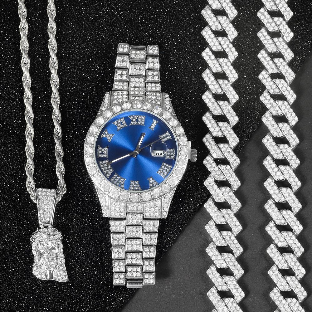 Men's Hip-hop Watch Jewelry Se - огляд і ціна Jewelry Watches Men