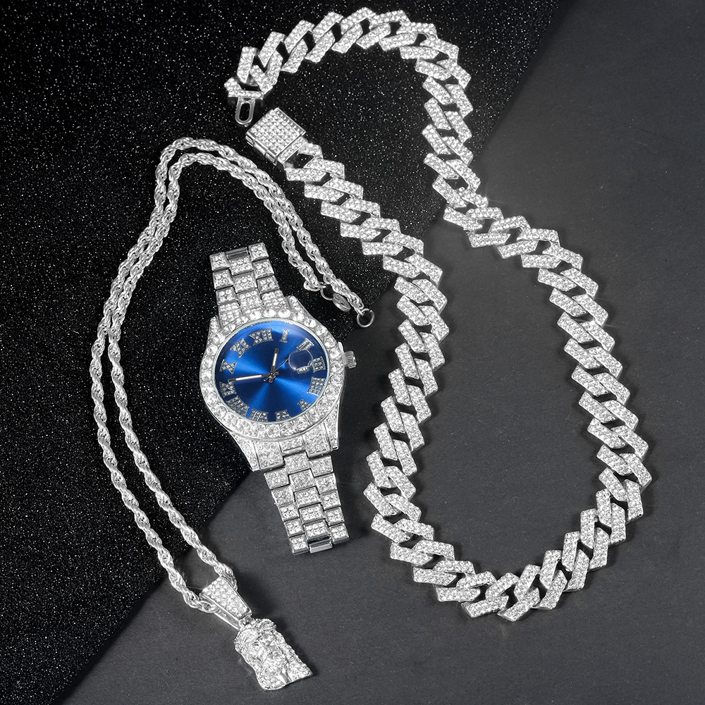 Men's Hip-hop Watch Jewelry Se - огляд і ціна Jewelry Watches Men