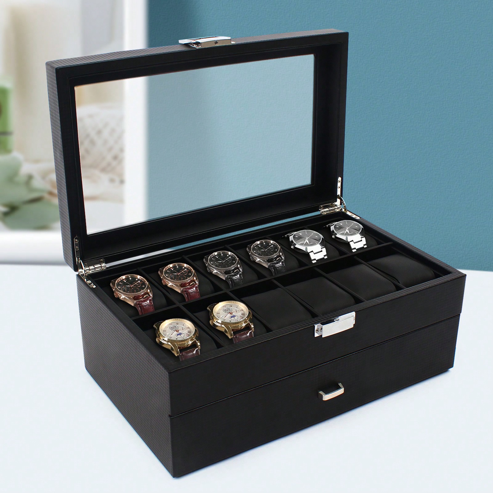 24 Slot Men Watch Display Case - огляд і ціна Jewelry Watches Luxury