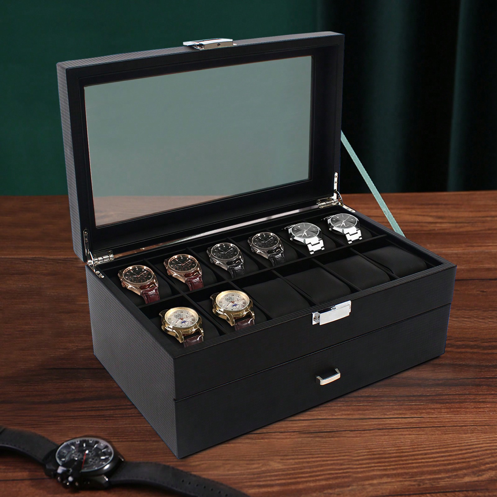 24 Slot Men Watch Display Case - огляд і ціна Jewelry Watches Luxury