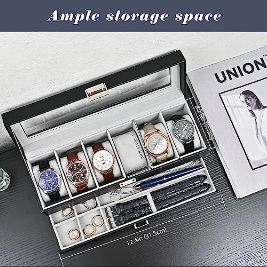 Watch Box, 6 Slot Watches Disp - огляд і ціна Jewelry And Watches Box