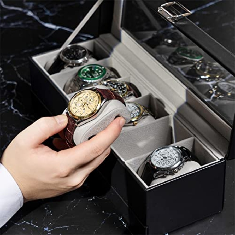 Watch Box, 6 Slot Watches Disp - огляд і ціна Jewelry And Watches Box