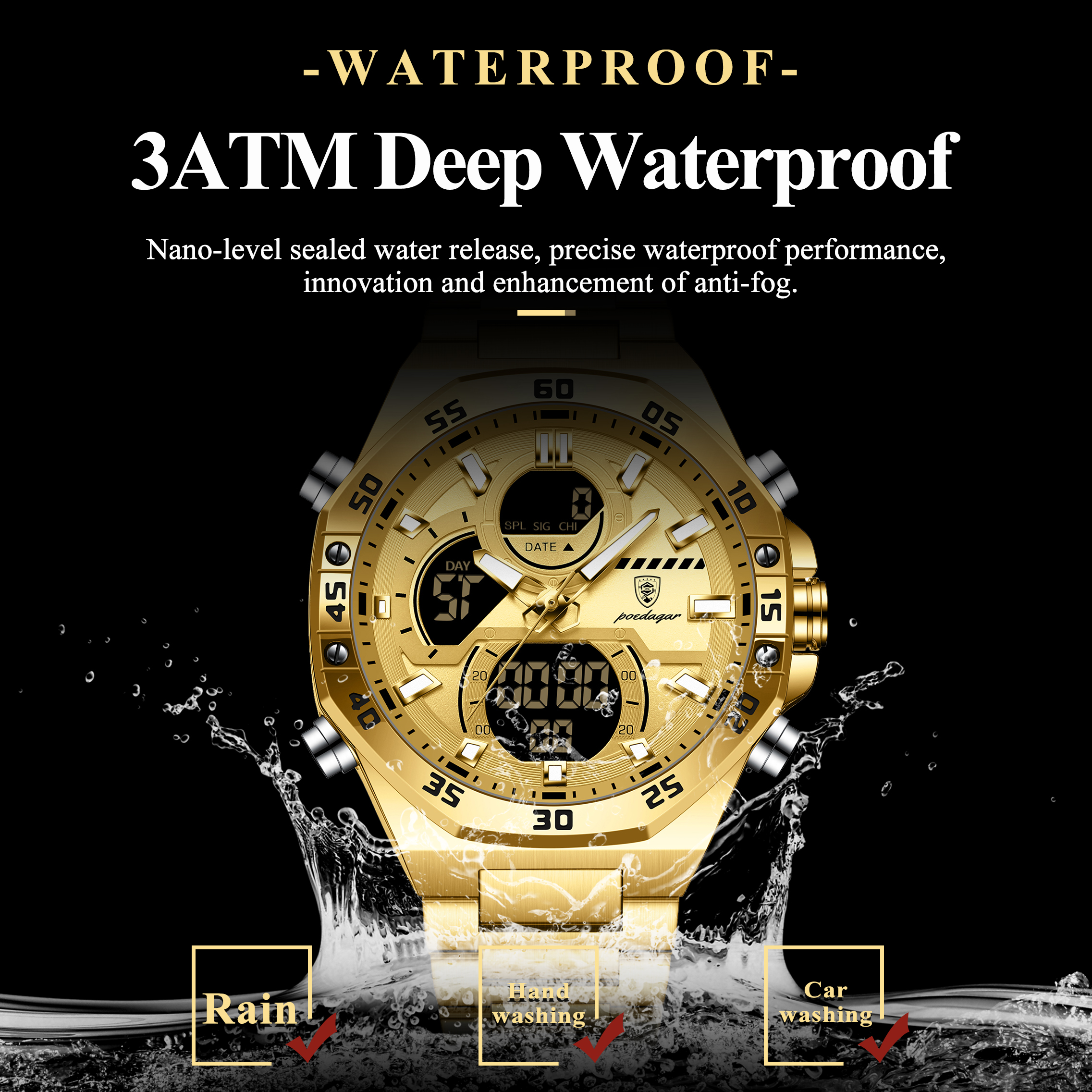 POEDAGAR Sport Men Watch LED W - огляд і ціна Jewelry And Watches Box