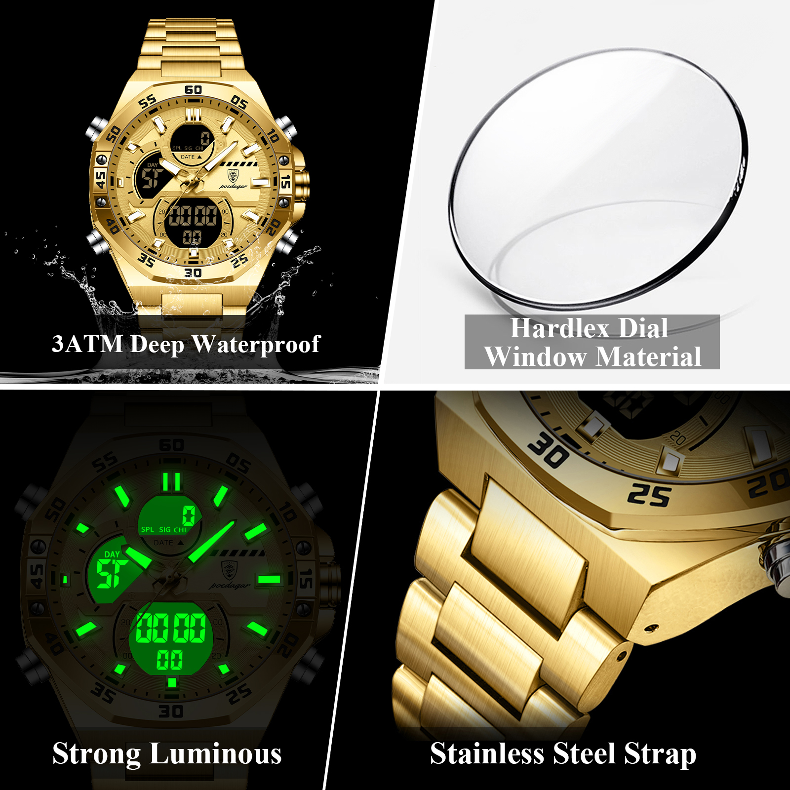 POEDAGAR Sport Men Watch LED W - огляд і ціна Jewelry And Watches Box