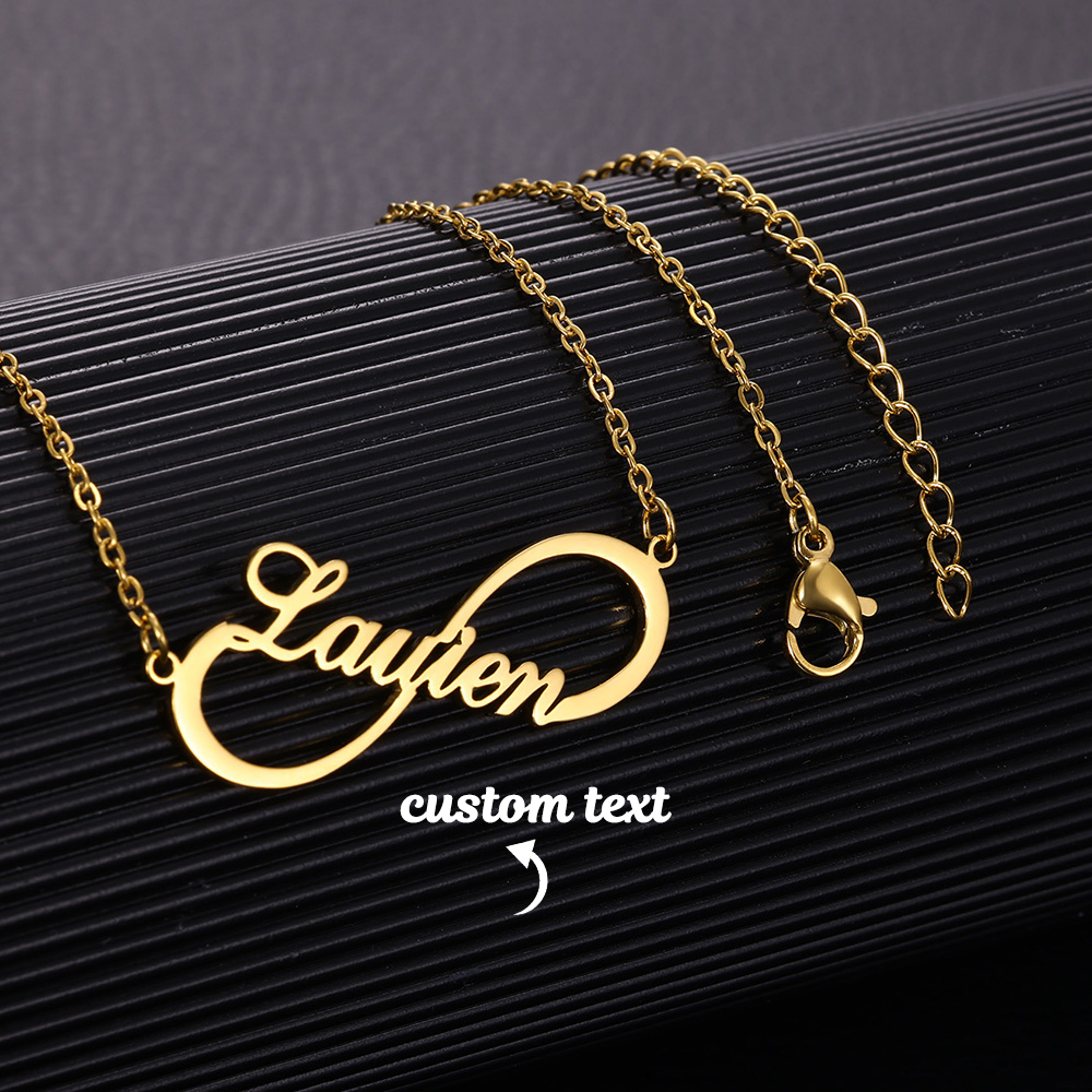 Custom Name Infinity Necklaces - огляд і ціна Engraved Name Necklace