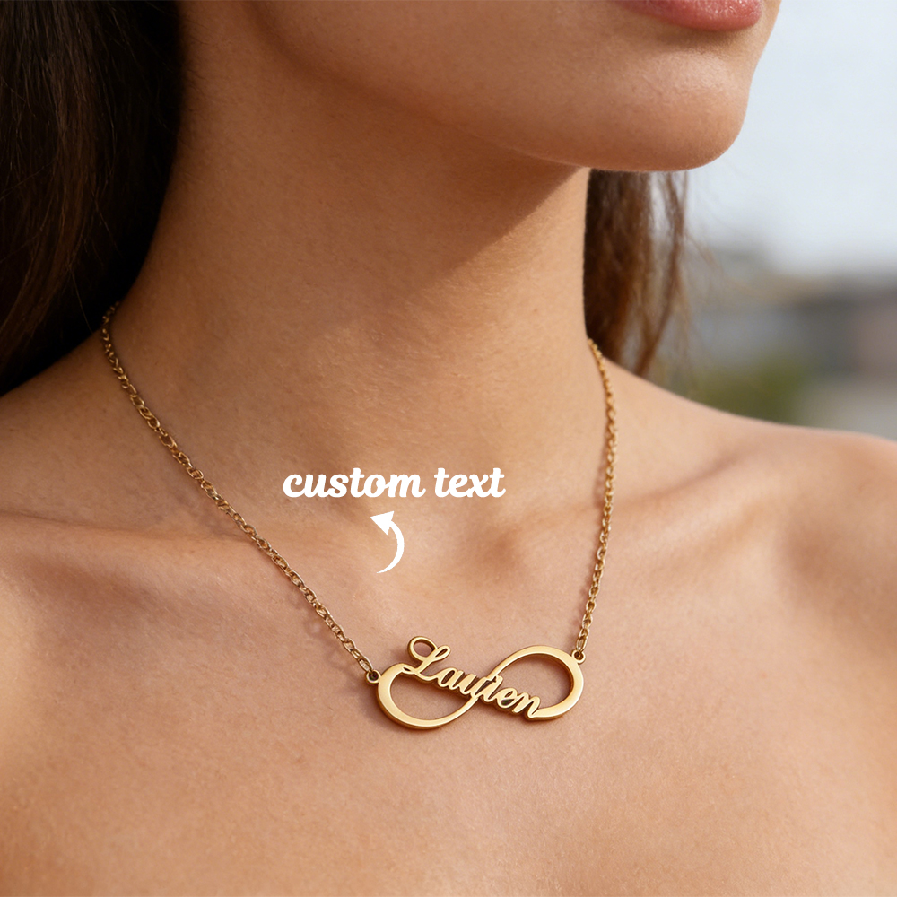 Custom Name Infinity Necklaces - огляд і ціна Engraved Name Necklace