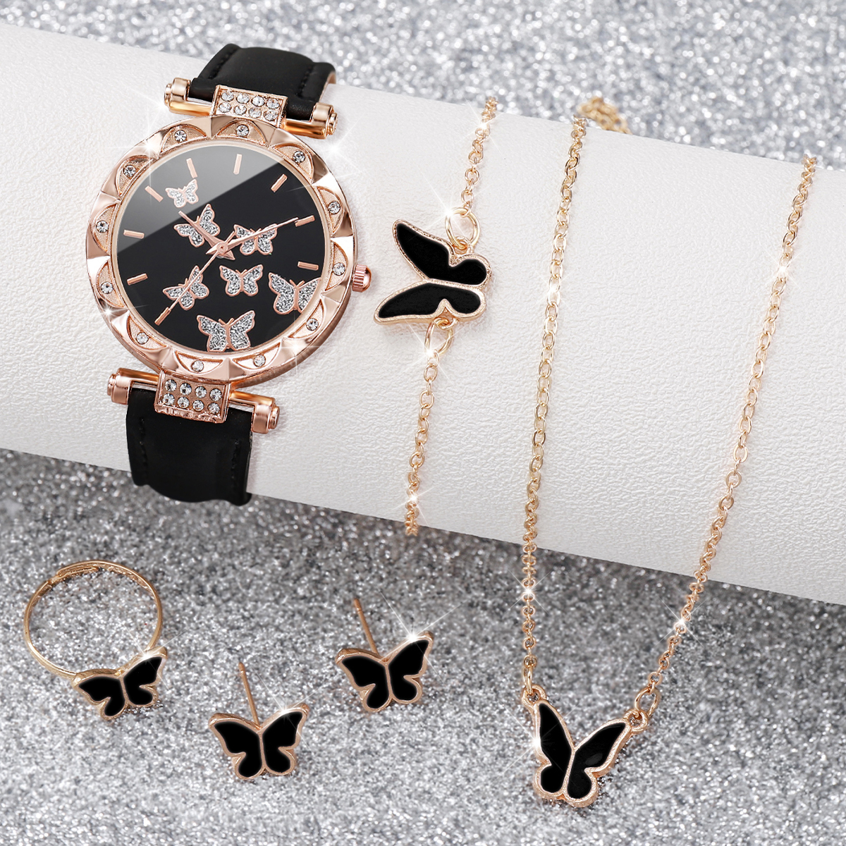 5PCS/Set Fashion Butterfly Wom - огляд і ціна Jewelry Watches Luxury