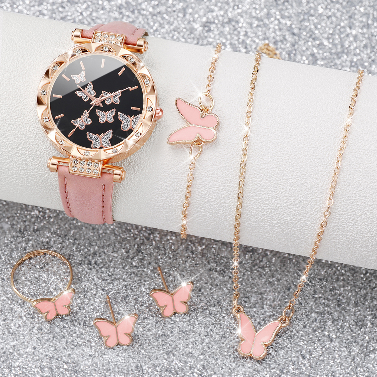 5PCS/Set Fashion Butterfly Wom - огляд і ціна Jewelry Watches Luxury