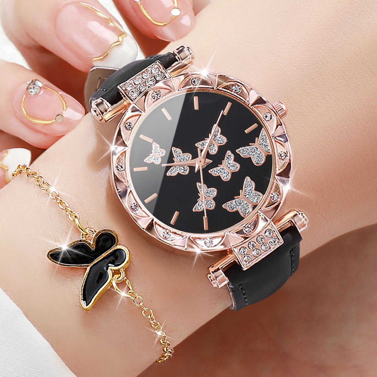 5PCS/Set Fashion Butterfly Wom - огляд і ціна Jewelry Watches Luxury