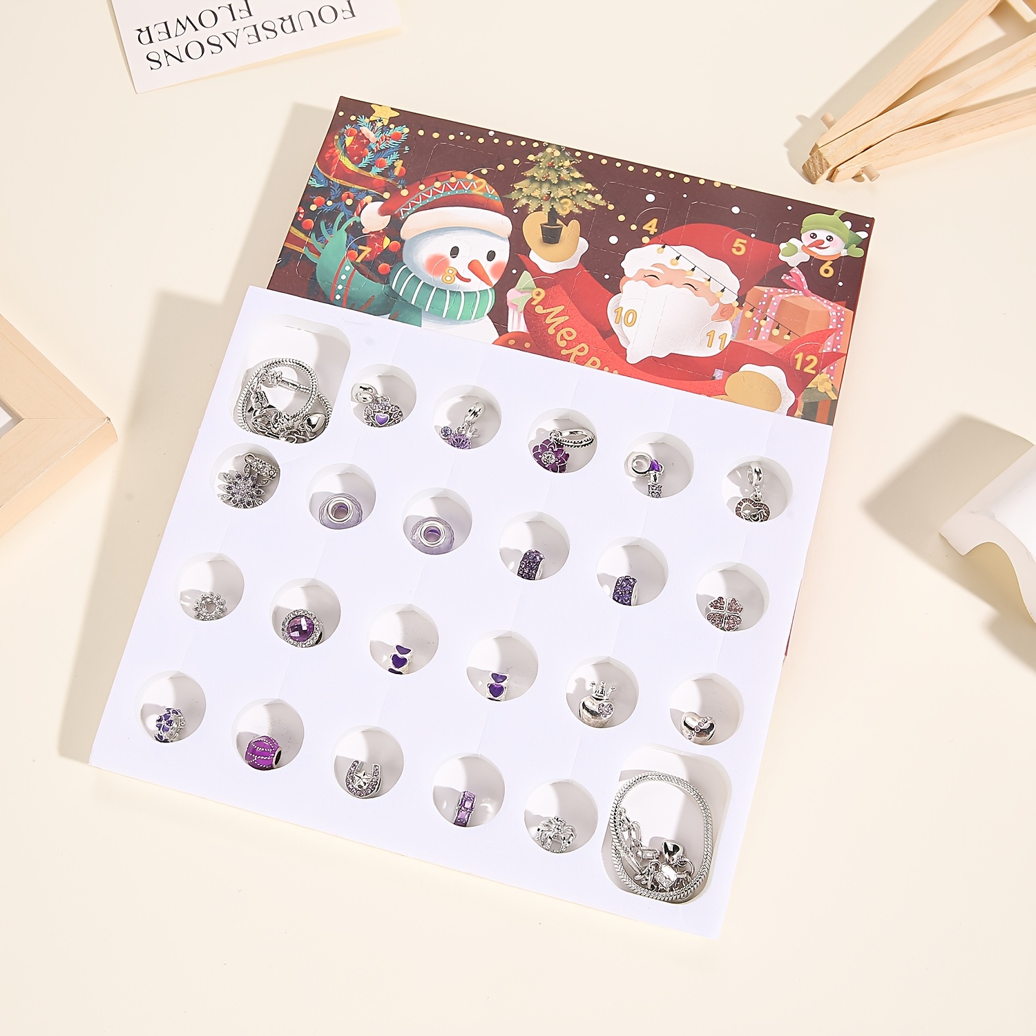 Christmas purple beads DIY jew - огляд і ціна Fine Jewelry & Watches Photos