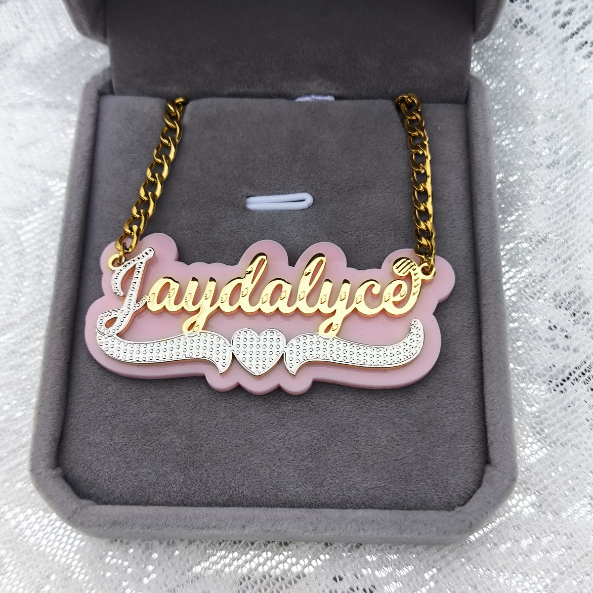 Custom Name Necklace Earrings  - огляд і ціна Engraved Name Necklace