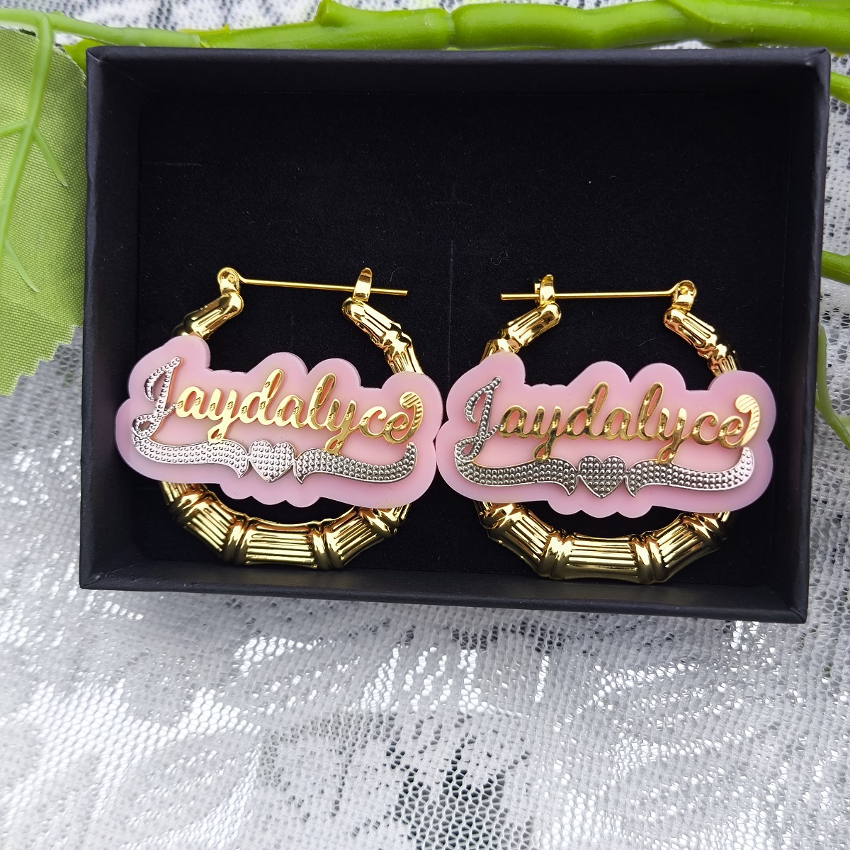 Custom Name Necklace Earrings  - огляд і ціна Engraved Name Necklace