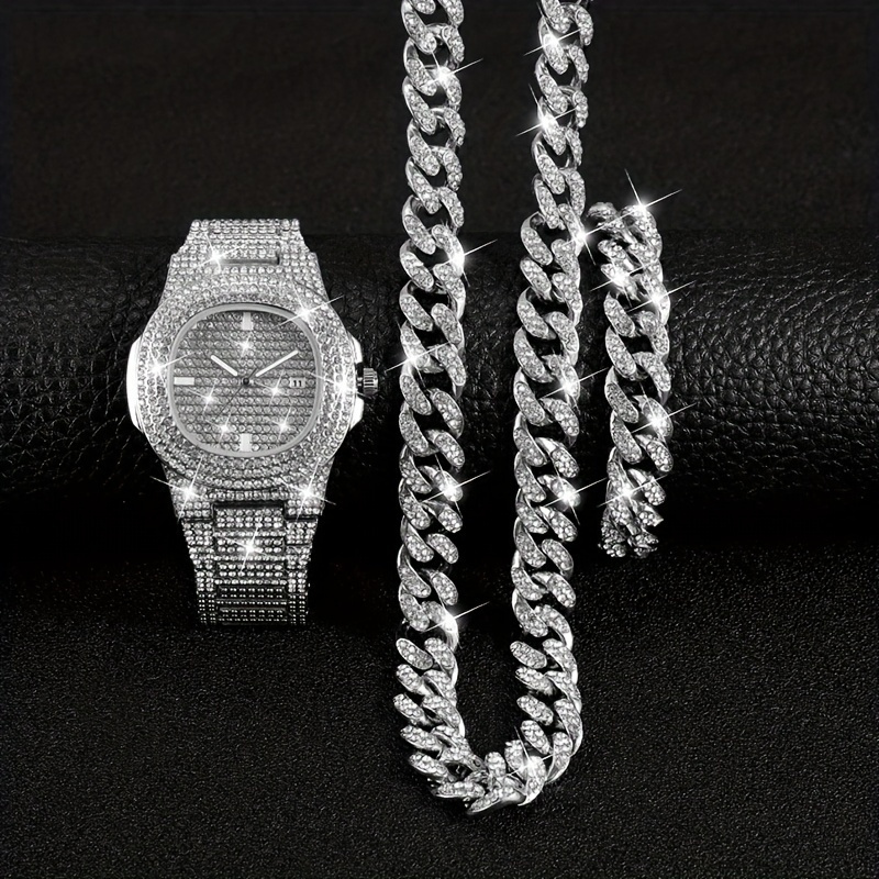 12mm Cuban Chain With Watch Se - огляд і ціна Icebox Jewelry Watches