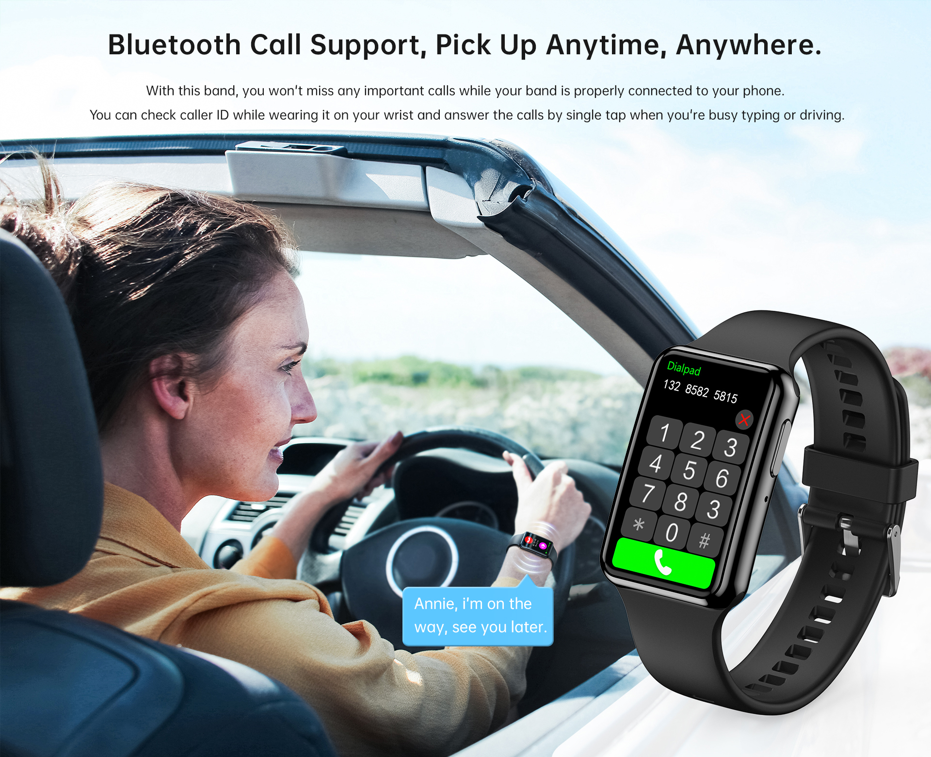 1.47 Inch BT Call Smart Band H - огляд і ціна Smartwatch