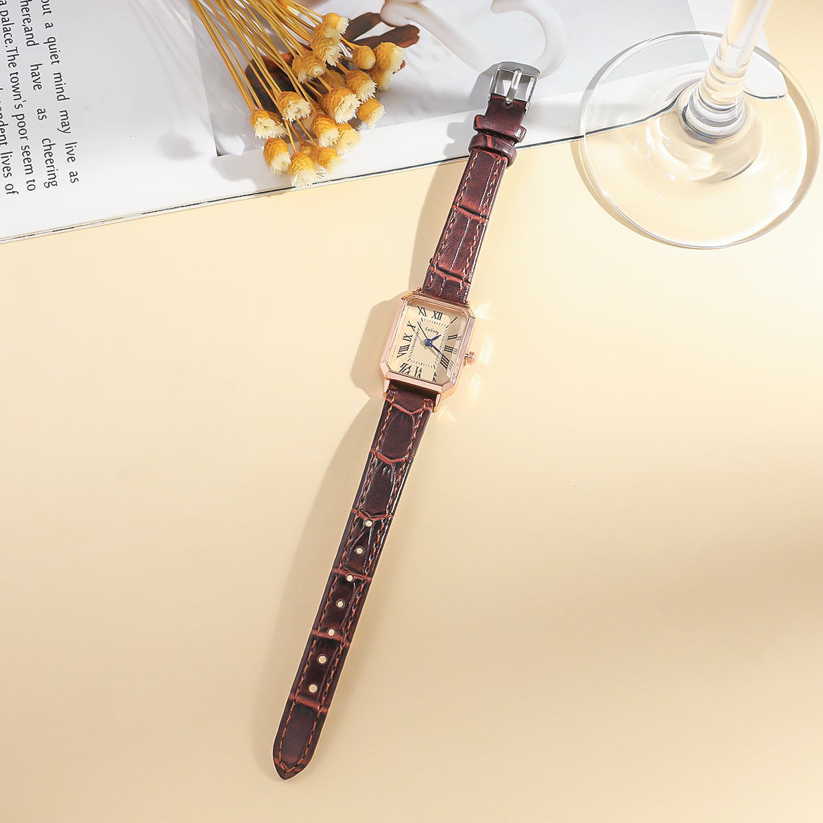 Women Retro Square Watch Roman - огляд і ціна Leather Bracelet
