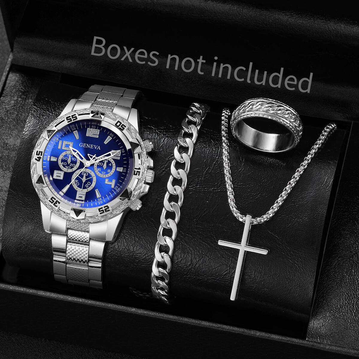 4PCS/Set Fashion Men Business  - огляд і ціна Jewelry Watch Making