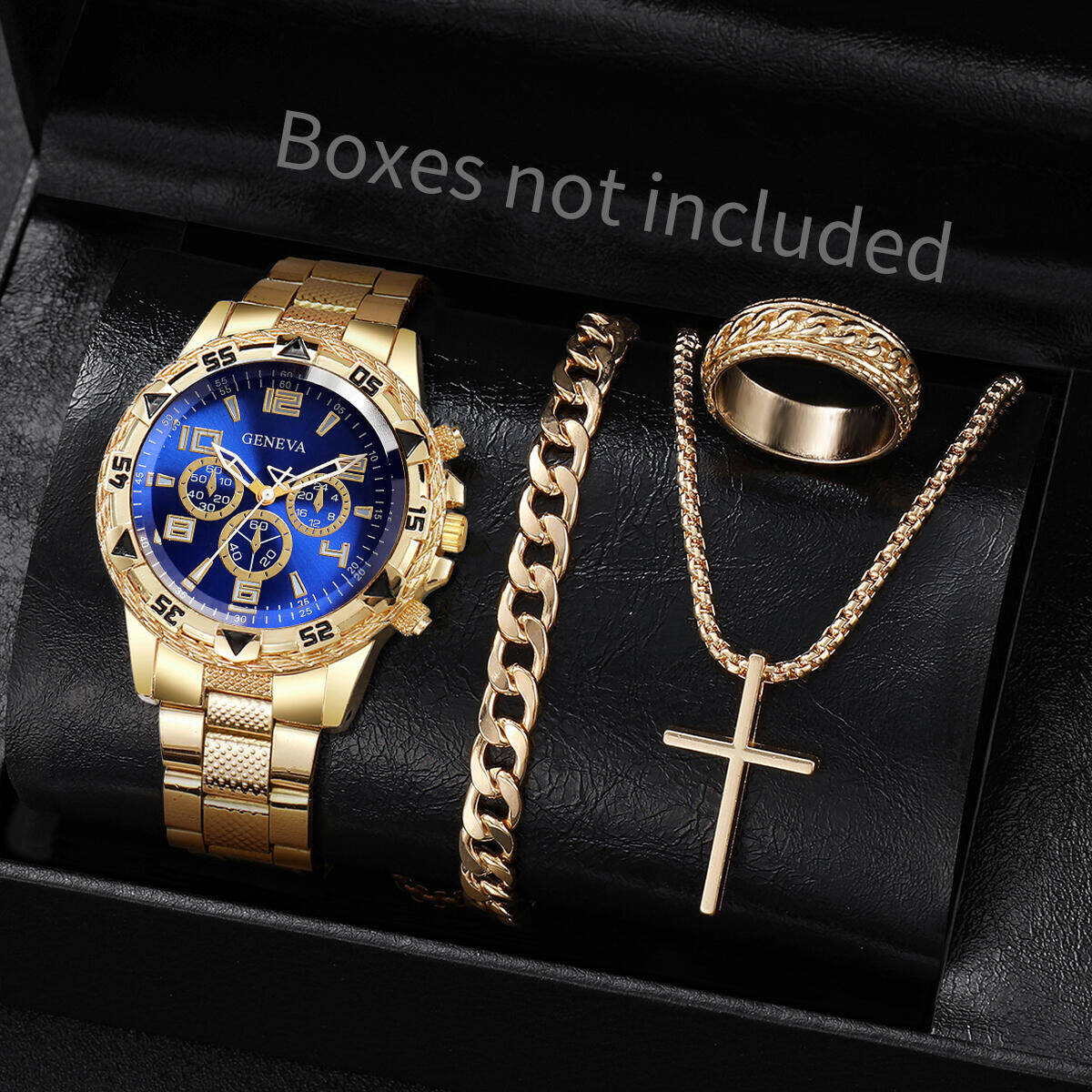 4PCS/Set Fashion Men Business  - огляд і ціна Jewelry Watch Making