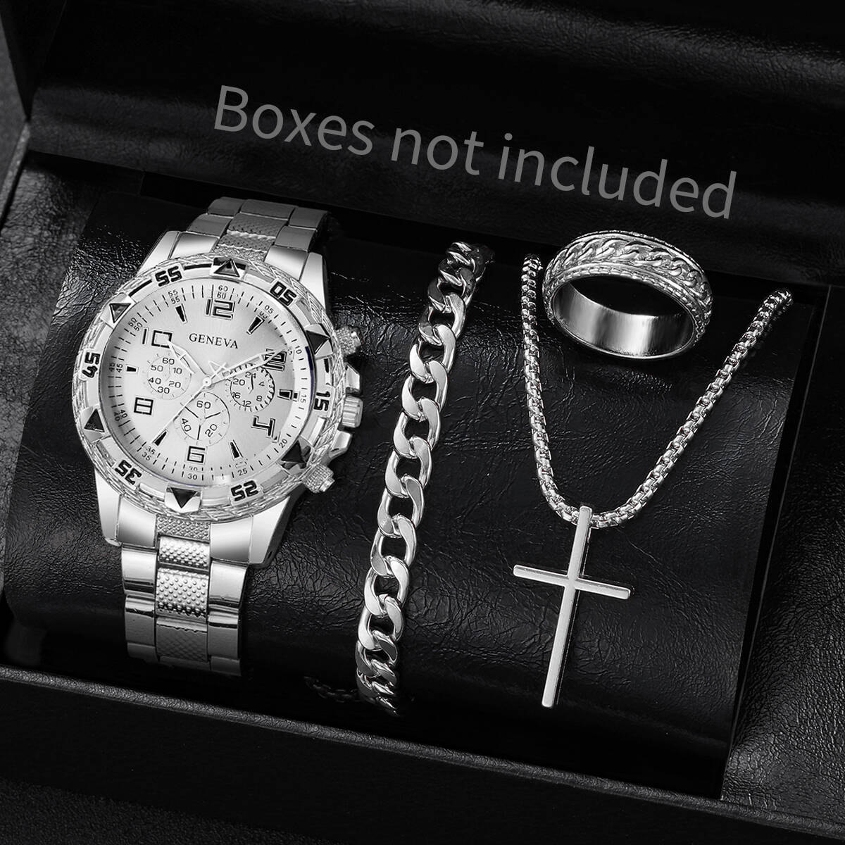 4PCS/Set Fashion Men Business  - огляд і ціна Jewelry Watch Making