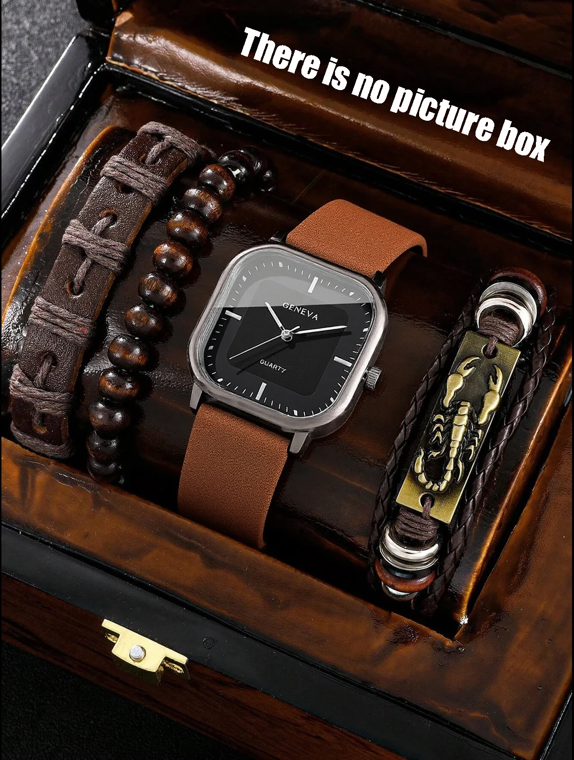 No gift box; men's leather str - огляд і ціна Leather Bracelet