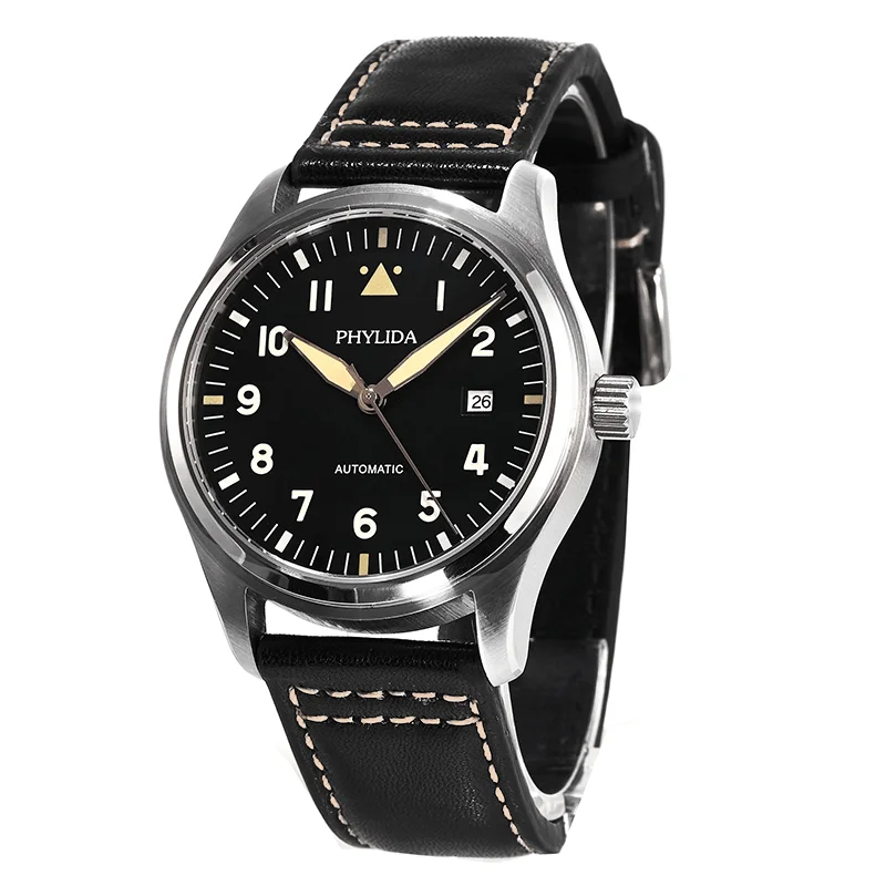 PHYLIDA 42mm Spitfire Pilot’s  - огляд і ціна Leather Bracelet
