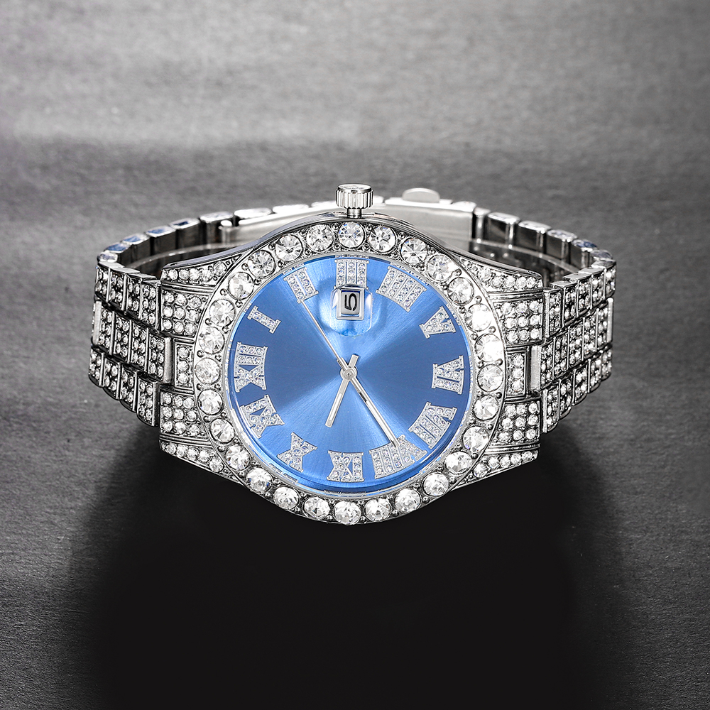 New Punk Men Watch Iced Out Di - огляд і ціна Jewelry Watches Men