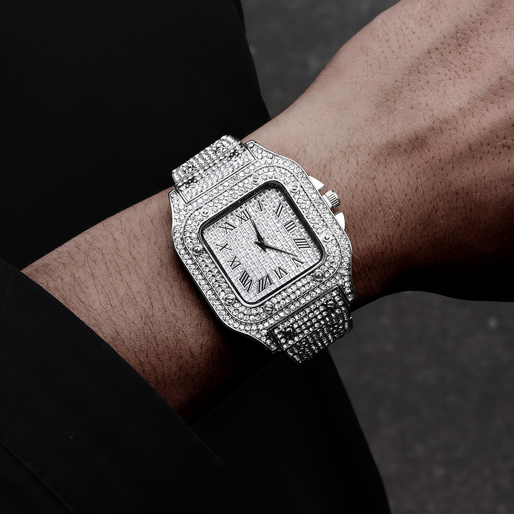 New Punk Men Watch Iced Out Di - огляд і ціна Jewelry Watches Men